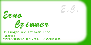 erno czimmer business card